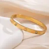 Designer-Armreif mit Schraubverschluss, modisch, luxuriös, für Carer, Original, trendig, 18 Karat Gold, Diamant für Damen und Herren, Nagelarmbänder, Silberschmuck, Armband IJRH