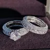 925 Sterling Silver luxe audacieux grands anneaux de mariage ensemble pour les femmes de mariée fiançailles doigt africain cadeau de noël bijoux r4428298b