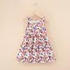 Girl Dresses Girls Summer Suspender Dress Sundress Print Pattern Cute Style Milk Silk Fabric