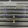 36% KORTING Ketting/Gu Familie Nieuwe Brief Diamant Bloem Trend Kraagketting Gepersonaliseerde Cool Style Fashion Ketting