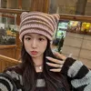 Beanie Skull Caps Internet Celebrity Pullover Hat Little Devil Sticked Autumn and Winter Cat Ear Wool Mångsidig söt varm hatt