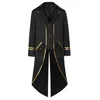 新しい2024年ヨーロッパとアメリカの男性女性コート中世のテールコートハロウィーンコスプレカーニバル服