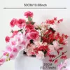 Decorative Flowers Pink Artificial Floor Flower Rose Orchid Row Wedding Table Floral Arrangement Party Stage Backdrop Prop Window Displa