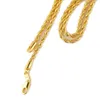 Halskette aus 18 Karat echtem Gelbgold für Herren und Damen, 24-Seil-Kette, GF, charmanter Schmuck, KEIN Diamant257l
