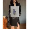 Casual Dresses Strong Aura In Women Formal Occasions Style Waist Reduction Slimming Effect French Long Sleeved Black Suit Dress