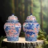 Opslagflessen Gemberpot Chinese stijl 1300ml Container Tafeldecoratie Theefles Voor Eethuis Keuken Huishouden