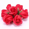 Decorative Flowers 50pcs DIY Soap Rose Heads Holding Forever 5cm Artificial Flower Wedding Bouquet Home Decorate Simulation Valentines Gift