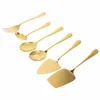 Dinnerware Sets Stainless Steel Cake Knife Serving Spoons For Buffet Cutlery Kit Bread Forks Tableware Banquet