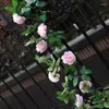Dekorative Blumen, 2 m, künstliche Rebe, Seide, Pfingstrose, künstliche Blumen, Hochzeit, Simulation, Pfingstrosen, grüne Pflanze, Heim-Balkon-Gartendekoration
