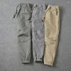 Pantaloni da uomo eleganti jogger eleganti vestiti da carico a colore puro slim maschi slim maschi