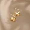 Boucles d'oreilles Vintage en forme de cœur pour femmes, couleur or, épais, pour amoureux, déclaration de mariage, bijoux, vente en gros