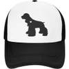 Cappello da camionista con sagoma di cane Cocker Spaniel, berretto a rete con cuore, per bambini, ragazzi, ragazze, berretto da baseball snapback leggero e regolabile