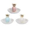 Jewelry Pouches Ceramic Pineapples Earrings Holder Dish Display Trinkets Trays