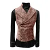 남자들 조끼 슈트 조끼 슬림 한 핏 더블 브레스트 비즈니스 웨딩 슬립 벨스 탱크 탑 v-neck lapel male jacket blazer