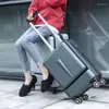 Suitcases Snugcozy High-grade Materials Front Flip Business Computer Suitcase 20/24 Inch Size PC Wheel Spinner Brand Travel Luggage