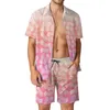 Fatos masculinos Tropical Abacaxi Camisa Conjuntos 3D Impresso Homens Casual Moda Mangas Curtas Camisas Oversized Praia Shorts Ternos Havaianos