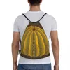 Sacs à provisions rose à pois Yayoi Kusama Art abstrait citrouille cordon pour sacs à dos de Yoga femmes hommes sport sac à dos