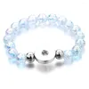 Bangle Imitation Color Pearls Bead Snap Button Bracelet Handmade Snaps Jewelry For Women Men