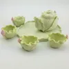 Zestawy herbaciarni mini garnek porcelanowy i zestaw filiżanek ceramiczne chińskie czajniki gaiwan bowl usługa lotos