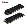 Refrigeração de computador 2 Pcs M.2 SSD Dissipador de calor NVME NGFF 2280 Disco rígido de estado sólido Alumínio Dissipador de calor Cooler Radiador Almofada de resfriamento térmico para PC