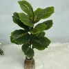 장식용 꽃 15 큰 가짜 식물 인공 반얀 나무 고무 가지 패밀리 룸 파티 웨딩 장식 플라스틱 러브버리