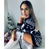 Sweater Women Christmas Deer Knitted Long Sleeve Round Neck Ladies Jumper Fashion Casual Winter Autumn Pullover ClothesPlus