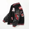 American Letter Embroidered Jackets And Coats Men Y2K Harajuku Hip Hop Baseball Uniform Unisex Casual Loose Jackets Tops Men 231229