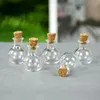 Bouteilles Mini bouchon en liège petite bouteille en verre vide clair à la dérive souhaitant des pots de fête d'anniversaire de mariage 10 pièces