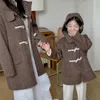 Ceketler Çocuk Ceket 2024 El yapımı Kaşmir Yün Ebeveyn-Çocuk Stili Batı tarzı Sonbahar ve Kış İngiliz Sıcak Yün