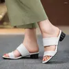 Chaussures de robe BLXQPYT Zapatos de Mujer 2024 Pantoufle d'été Bout ouvert Talon épais Mode de fête pour femmes Sandales Plus Taille 32-48 C2115