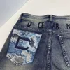 Mens Designer Pants Shorts Jogging Embroidered Washed Jeans Zipper Access Trousers Casual Leggings