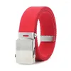 Belts Casual Quick Drying Design Nylon Braided Belt Silver Alloy Buckle Waistband Weave Waist Band Canvas Strap