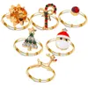 Cluster Rings Christmas Kids Finger Ring Toys Cute Party Favors Gift Bag Fillers