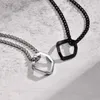 Pendentif Colliers Liebe Engel Géométrie irrégulière Collier pour hommes Femmes Charme en acier inoxydable Collier décontracté Bijoux Cadeaux