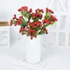 Fleurs décoratives 36cm Baies rouges Fleur artificielle Branche de pomme de pin pour ornement d'arbre de Noël Boîte-cadeau de fête de mariage de Noël Couronne de bricolage