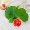 Dekorativa blommor Simulering Single Lotus Flower Home Decoration Pogografi Arrangemang Peng Handmade kinesiska blad