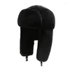 Berets faux furs czapka traper z klapką ucha zimowe klaps na zimno rowerowy flap dla kobiet mężczyzn