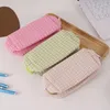 Cosmetic Bags Candy Color Plaid Square Three-dimensional Clutch Bag Makeup Pouch Travel Skincare Toiletries Organizer Pencil