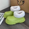 Botas outono moda quente à prova dwaterproof água mulheres inverno casual sola grossa engrossar senhoras sapatos de algodão mulher moderna neve apartamentos