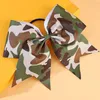 Haaraccessoires Mode Lint Camouflage Print Bands Meisjes Grote Boog Paardenstaart Touwhouder Elastische rubberen scrunchies Valentijnsdagcadeaus