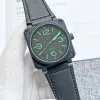 Diseñador para hombre Relojes de pulsera Relojes deportivos mecánicos automáticos Bell Correa de reloj de goma Reloj de lujo Reloj de pulsera de negocios Hombre mujer Reloj de pulsera Ross