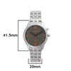 Wristwatches QINGQIAN Russian Talking Watch Silver Case Stainless Steel Strap