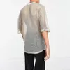 T-shirt da uomo Camicia da uomo See Through Mesh Sexy O-Collo Manica corta Top Tee Traspirante Party Casual Uomo Ritaglio Abbigliamento Camiseta allentata