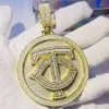 S925 Silver Custom JewLery Pendants Iced Out Pendant Custom Moissanite VVS Hip Hop Pendant 10k Gold Plating