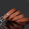 Belts Boys Girls Casual Luxury Design Retro Trouser Dress Thin Waist Strap Children Leather Belt Pin Buckle Waistband