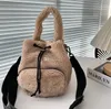 Designer MLB NY Backpack Winter Fur Tote Bags Furry Plush Bags Shoulder Tote Lady Crossbody Large Capacity Handbags Totes Wallet Women Luxury