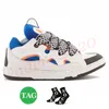 Designer di lusso Lanvinsss Scarpe Uomo Donna Stringate Straordinarie sneakers con cordolo in pelle goffrata Pelle di vitello alta Suola in nappa di gomma Logo Scarpe da ginnastica Taglia 46