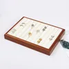 Pochettes à bijoux, 2 pièces, plateau d'exposition pour anneaux, plaque de rangement, organisateur de boucles d'oreilles