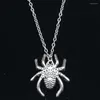 Chaînes 20pcs Collier de mode 28x25mm Spider Arachnic Pendentifs Court Long Femmes Hommes Colar Cadeau Bijoux Tour de Cou