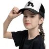 Trucker-Mütze mit Cocker Spaniel-Hunde-Silhouette, herzförmige Netzkappe für Kinder, Mädchen und Jungen, leichte, verstellbare Snapback-Baseballkappe